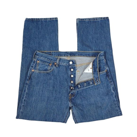 Levi's Other - Levi's 501 Button Fly Medium wash Straight Leg Jeans W 36 x L 32